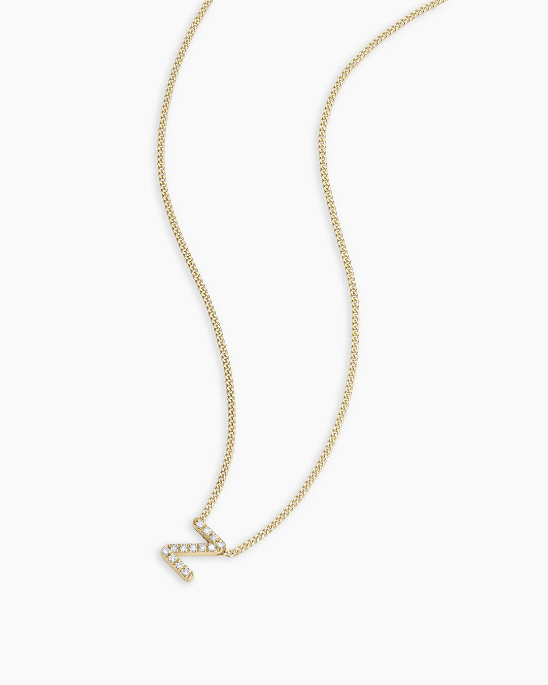 14K Diamond Alphabet Necklace