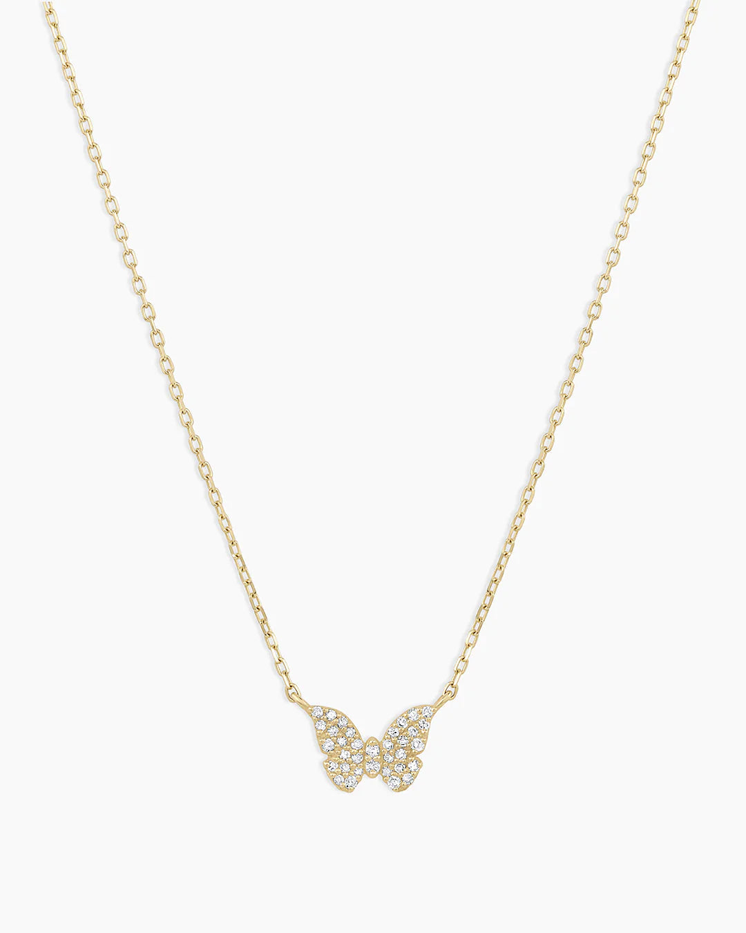 14K Diamond Butterfly Necklace