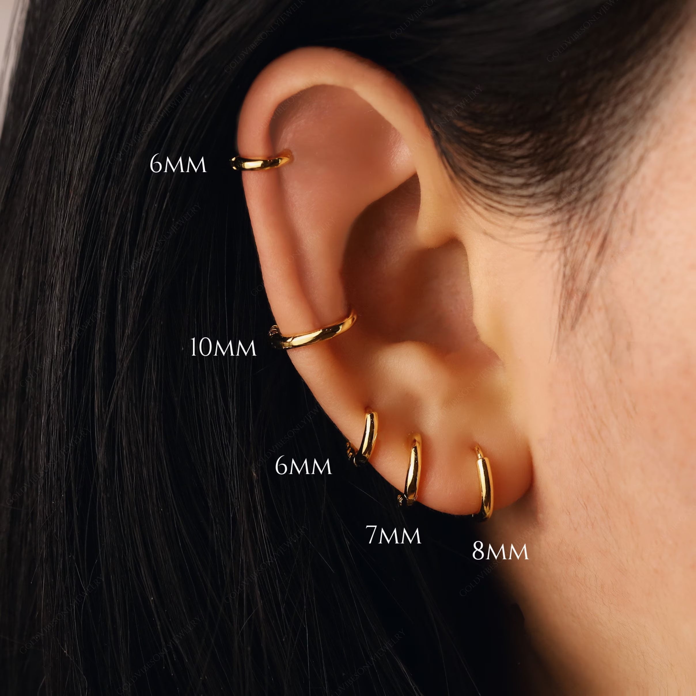 Huggie Hoop Earrings • 14K Gold Dainty Earrings • Huggie Hoops Earrings • Gold Filled Earrings • Rounded Hoops
