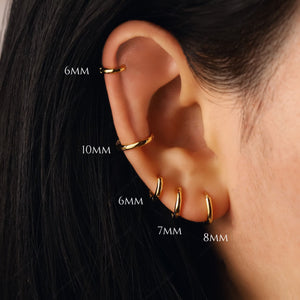 Huggie Hoop Earrings • 14K Gold Dainty Earrings • Huggie Hoops Earrings • Gold Filled Earrings • Rounded Hoops