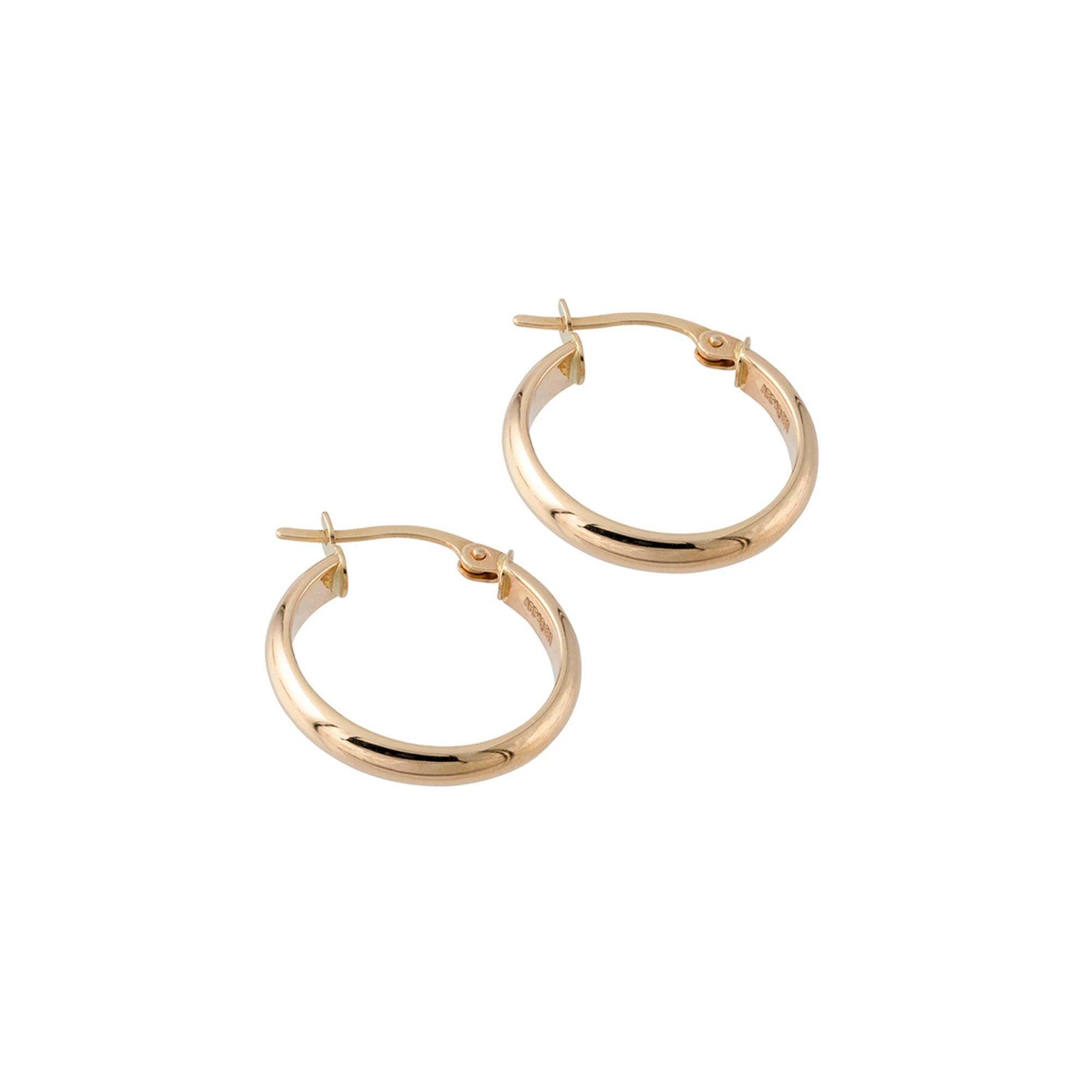 Bold 14K Solid Gold Hoop Earrings - Classic 3.10mm Thick Design.