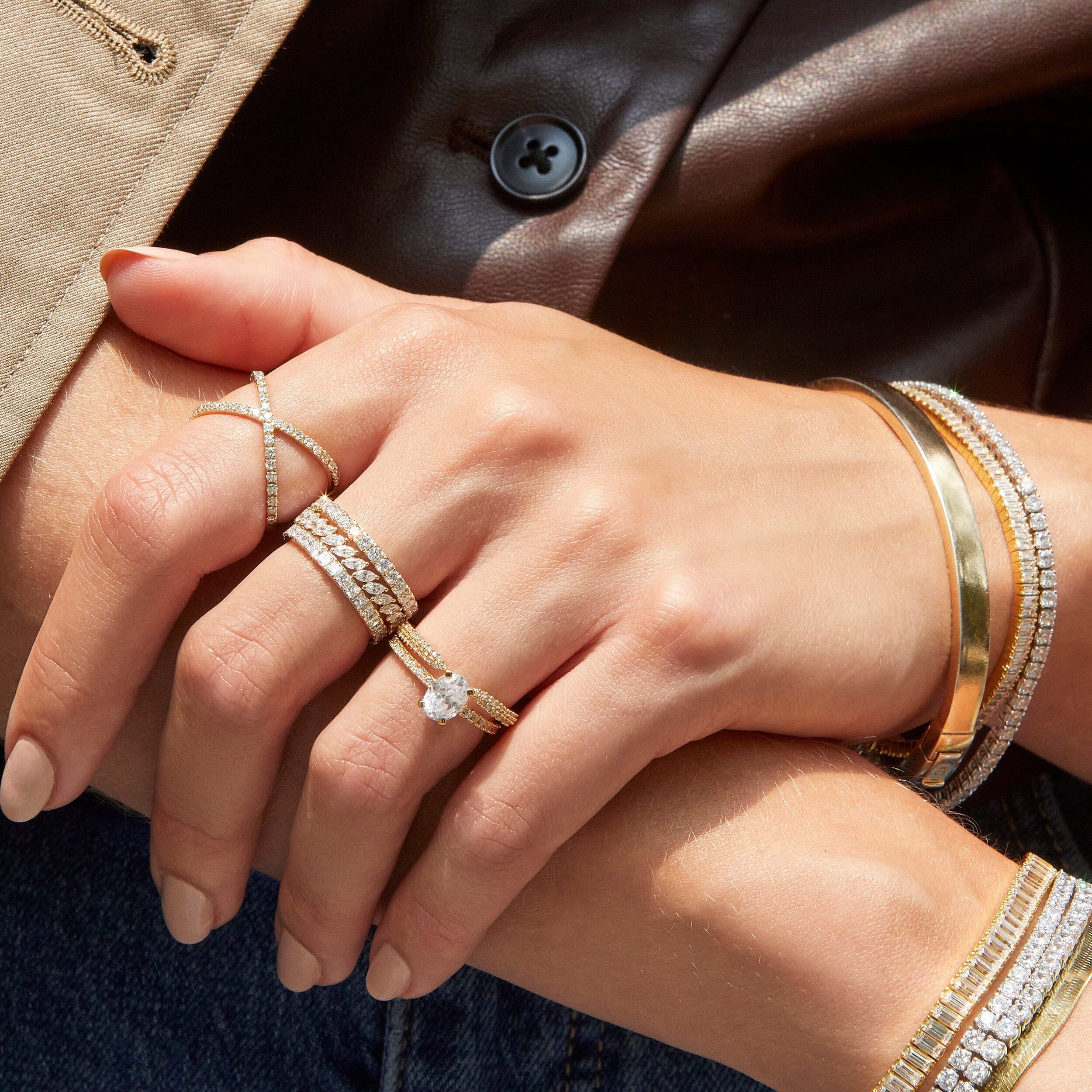 Princess Cut Lab Grown Diamond Eternity Ring NikNenz™ Premium Gold & Diamonds