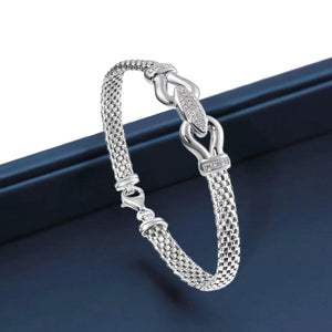 Exquisite 925 Sterling Silver Handmade Italian Reversal Bracelet – Fine Jewelry Elegance.