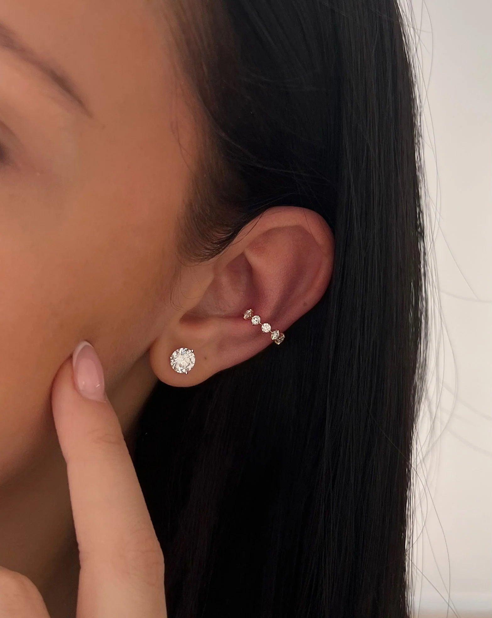 Radiant Starlight Lab Diamond Ear Cuff.