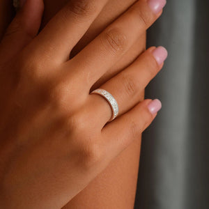 14K Gold Dainty Wedding Band, Vintage Design Flower Wedding Ring, Bridal Jewelry, XW246