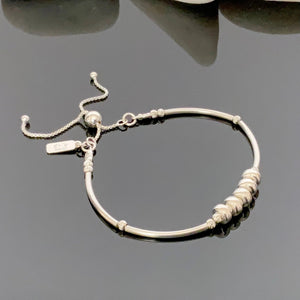 50th Birthday Elegance: Adjustable 925 Sterling Silver Statement Bracelet for Women.