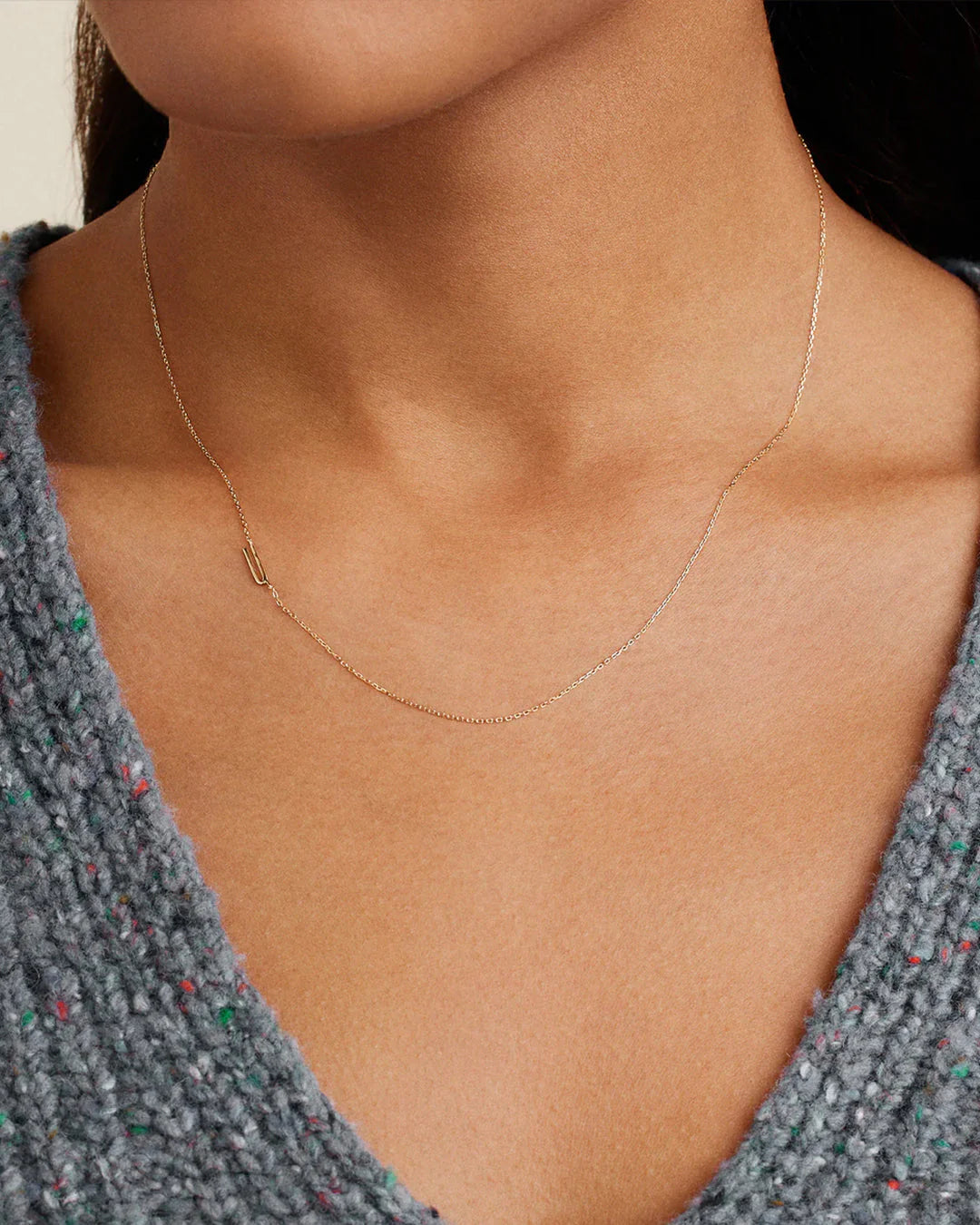 14K Gold Alphabet Necklace NikNenz™ Premium Gold & Diamonds