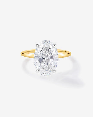 Stunning 3.04 Carat Oval Lab Diamond in Whisper Thin® Setting.