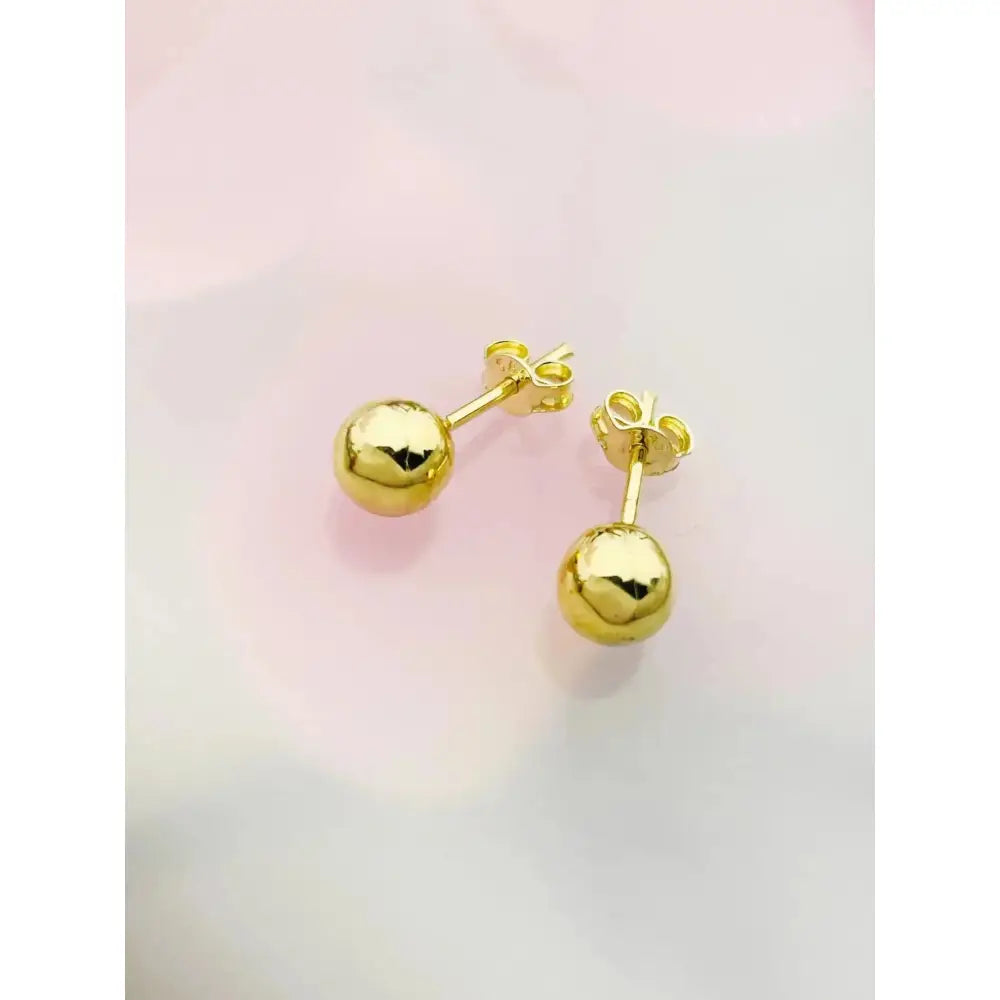 Ball Earrings, Dangle Earrings, Stud Earrings, Ear Jewelry, Yellow Gold, Pair, 585 Gold (14KT)