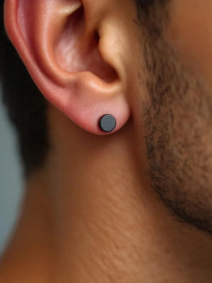 Faux Plug Surgical Steel Stud Earrings Illusion Gauge, 4 Colors