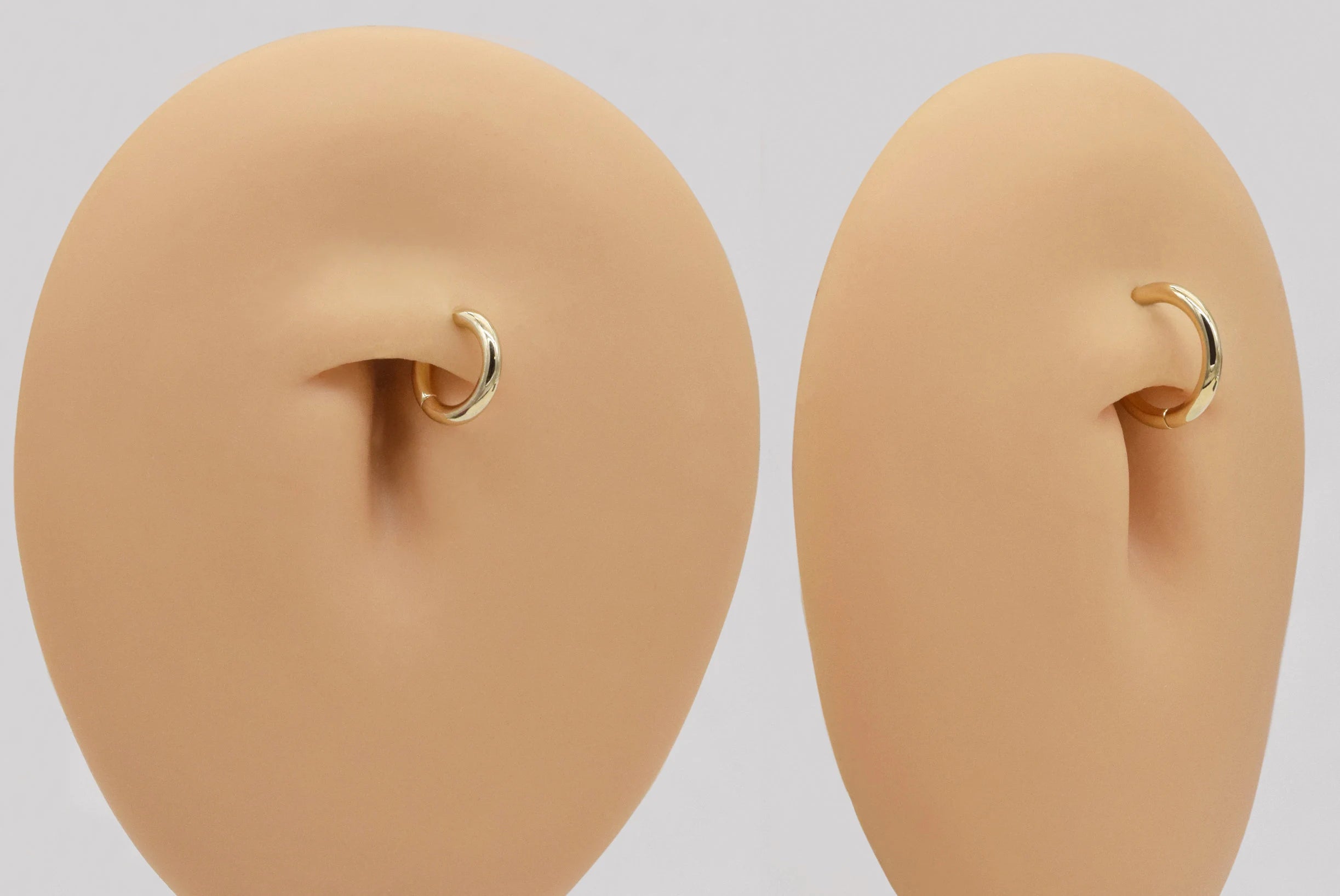 14K Solid Gold Hinged Clicker Hoop Belly Button Hoop Huggie Hoop Cartilage Earring Conch Hoop Helix Hoop Nose Hoop Tragus Clicker Hoop
