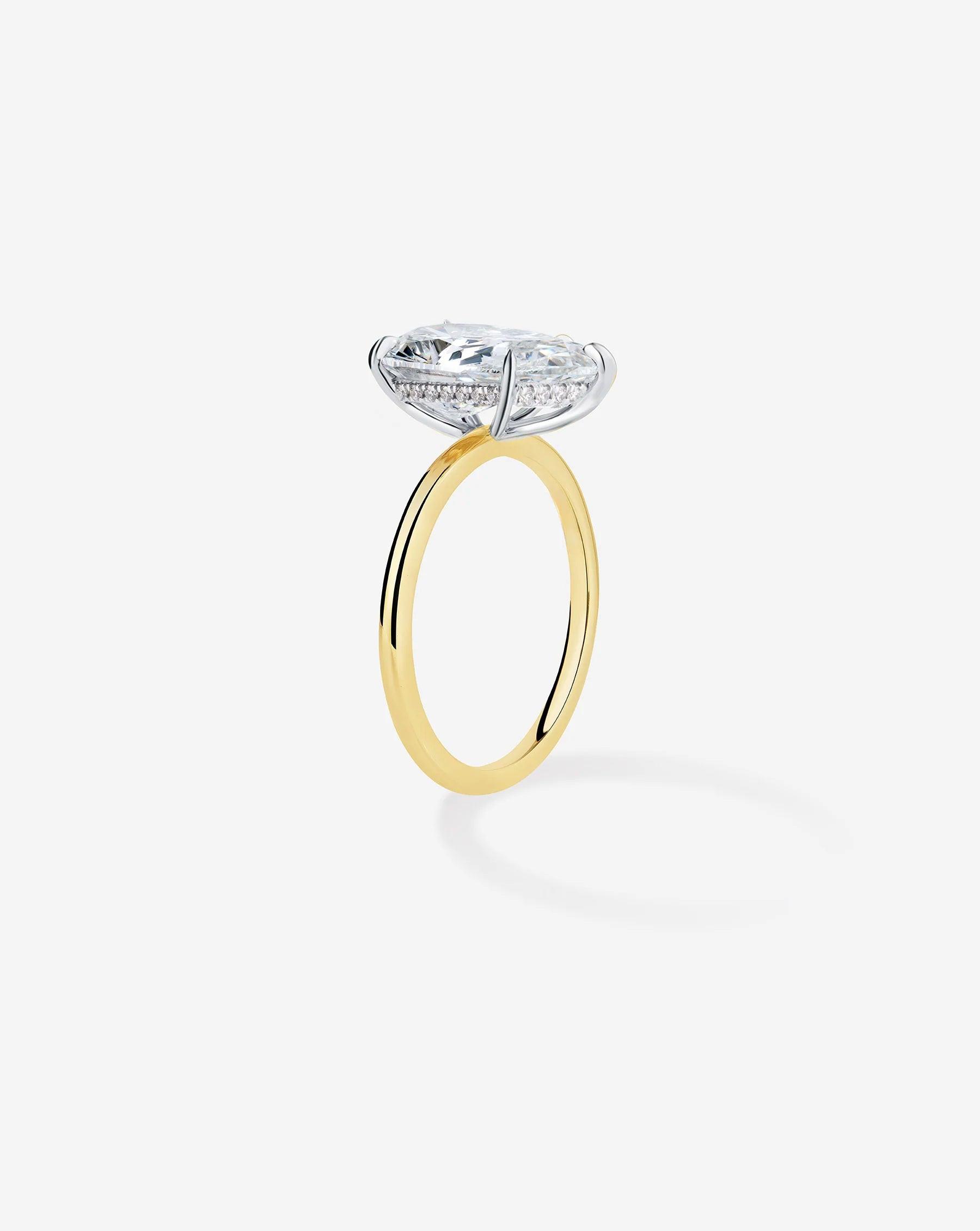 Stunning 3.27 Carat Pear Lab Diamond with Whisper Thin® Hidden Halo.