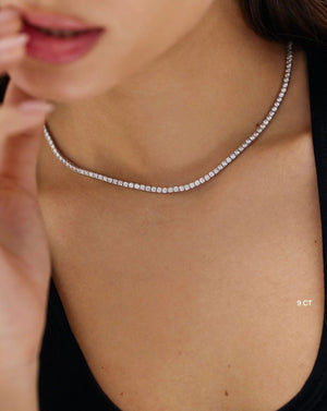 Timeless Elegance: Classic Diamond Tennis Necklace.