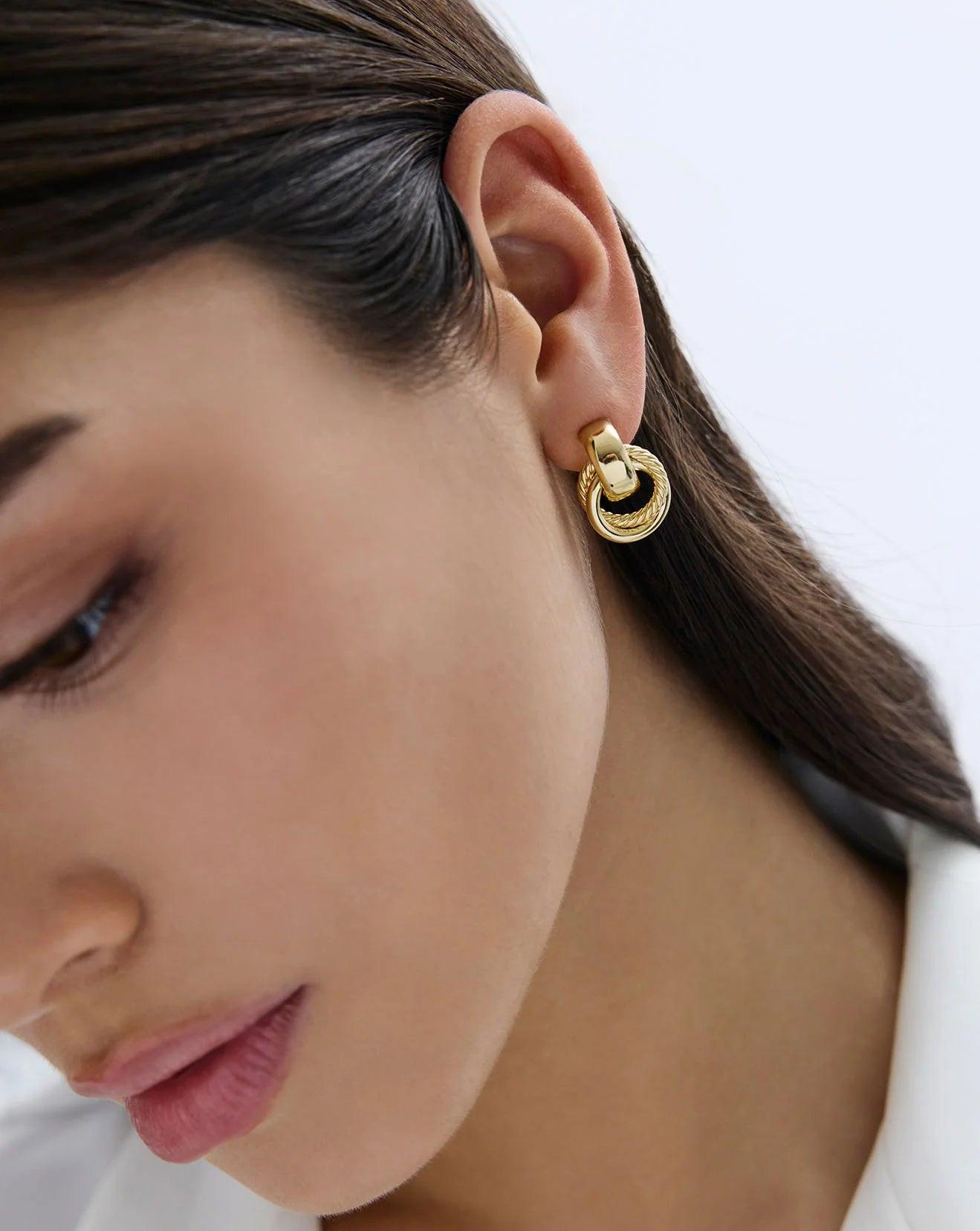 Chic Rope Door Knocker Earrings for a Stylish Touch.