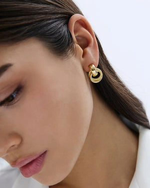 Chic Rope Door Knocker Earrings for a Stylish Touch.