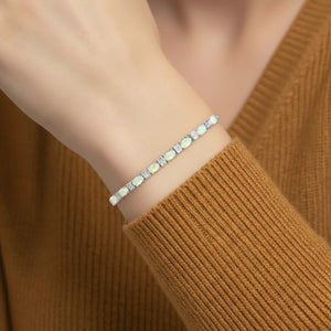 Sterling Silver Fire Opal Adjustable Bracelet
