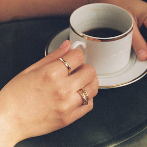 Estée Lalonde Trinity Ring Stack 18Ct Gold Plate