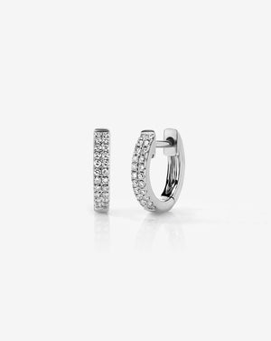 Delicate Double Row Huggie Earrings.