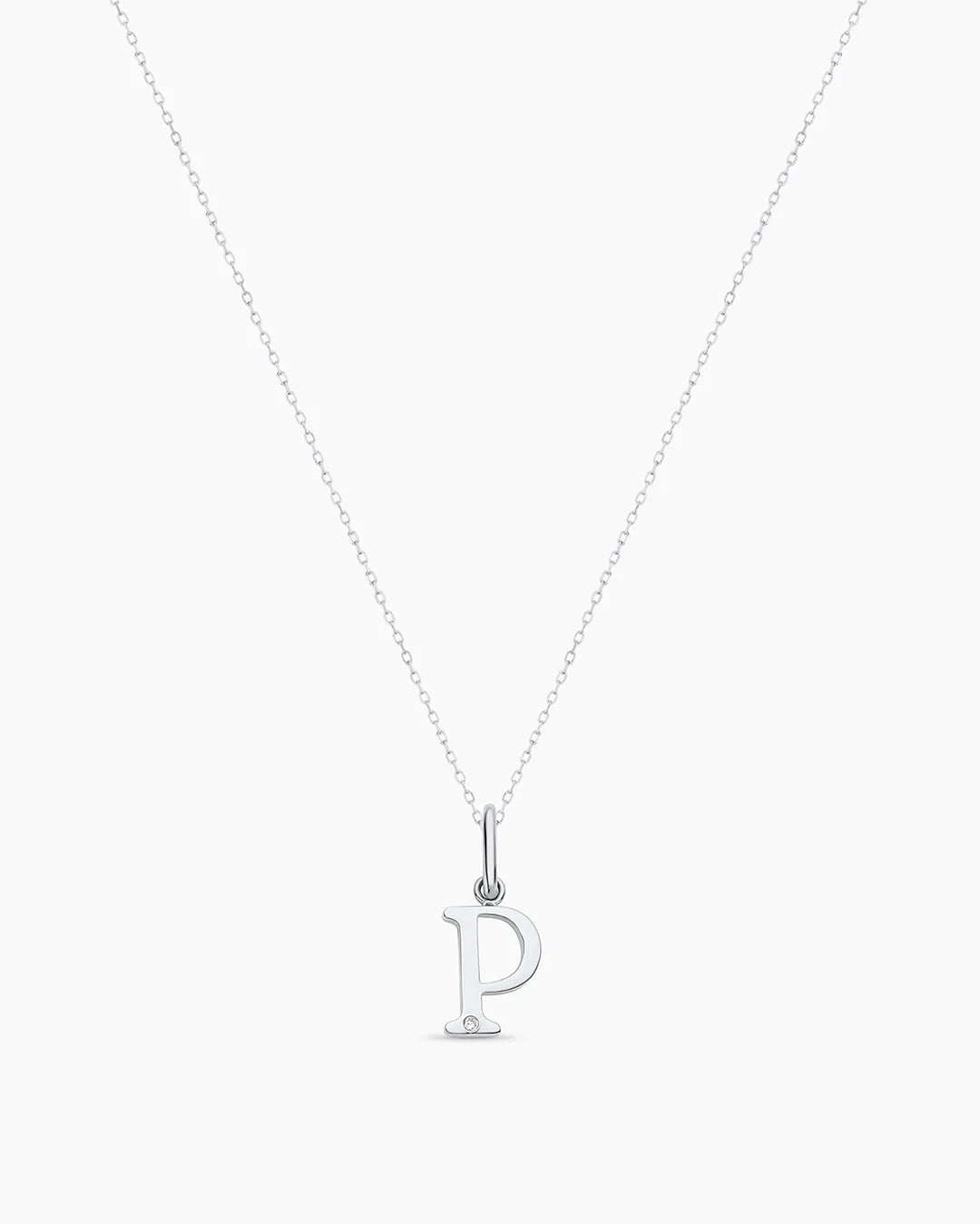 Diamond Vintage Alphabet Charm Necklace