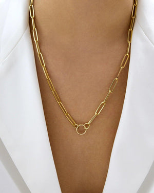 Stunning Long Clique Chain Necklace for Effortless Elegance.