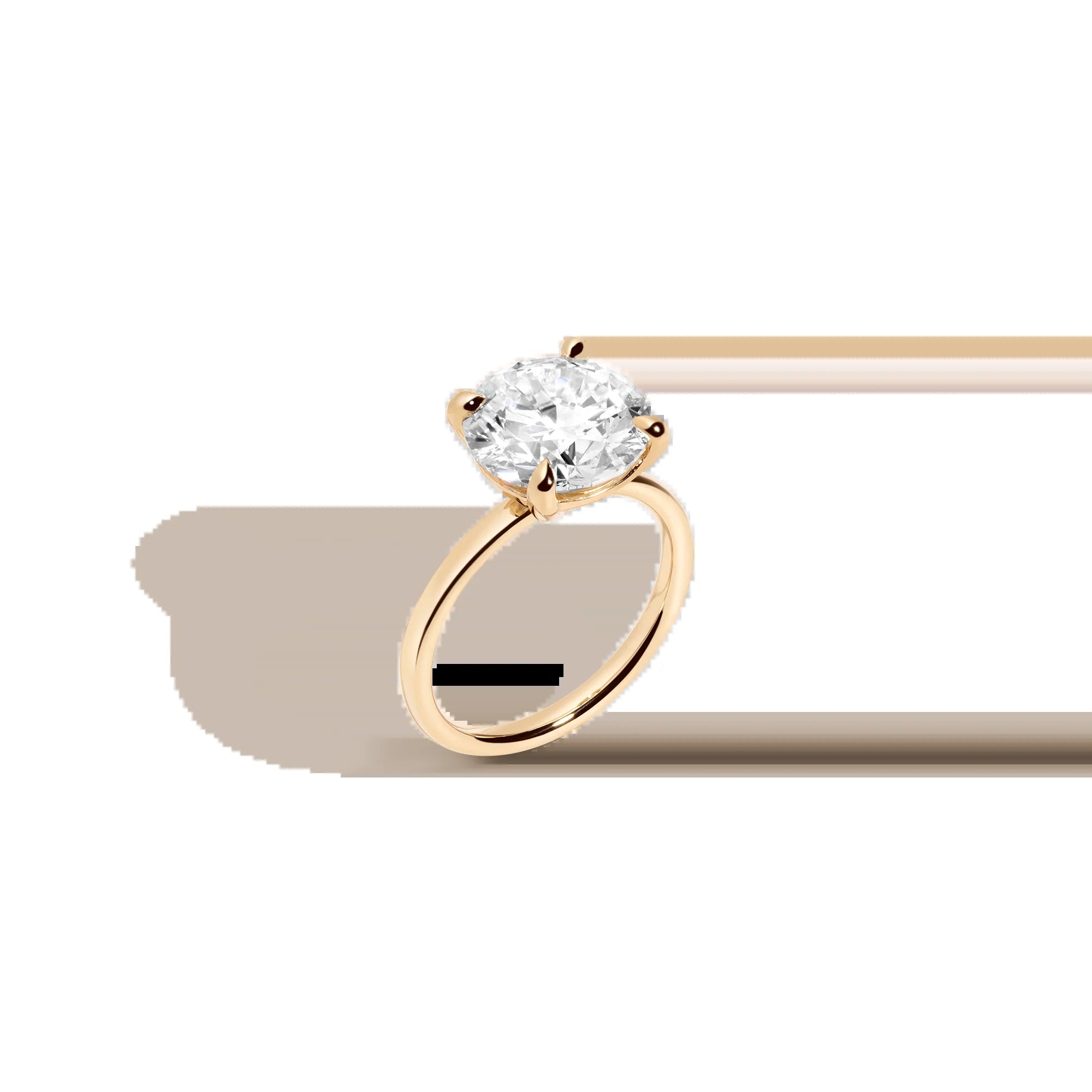 4Ct round Lab Grown Diamond Solitaire Ring NikNenz™ Premium Gold & Diamonds