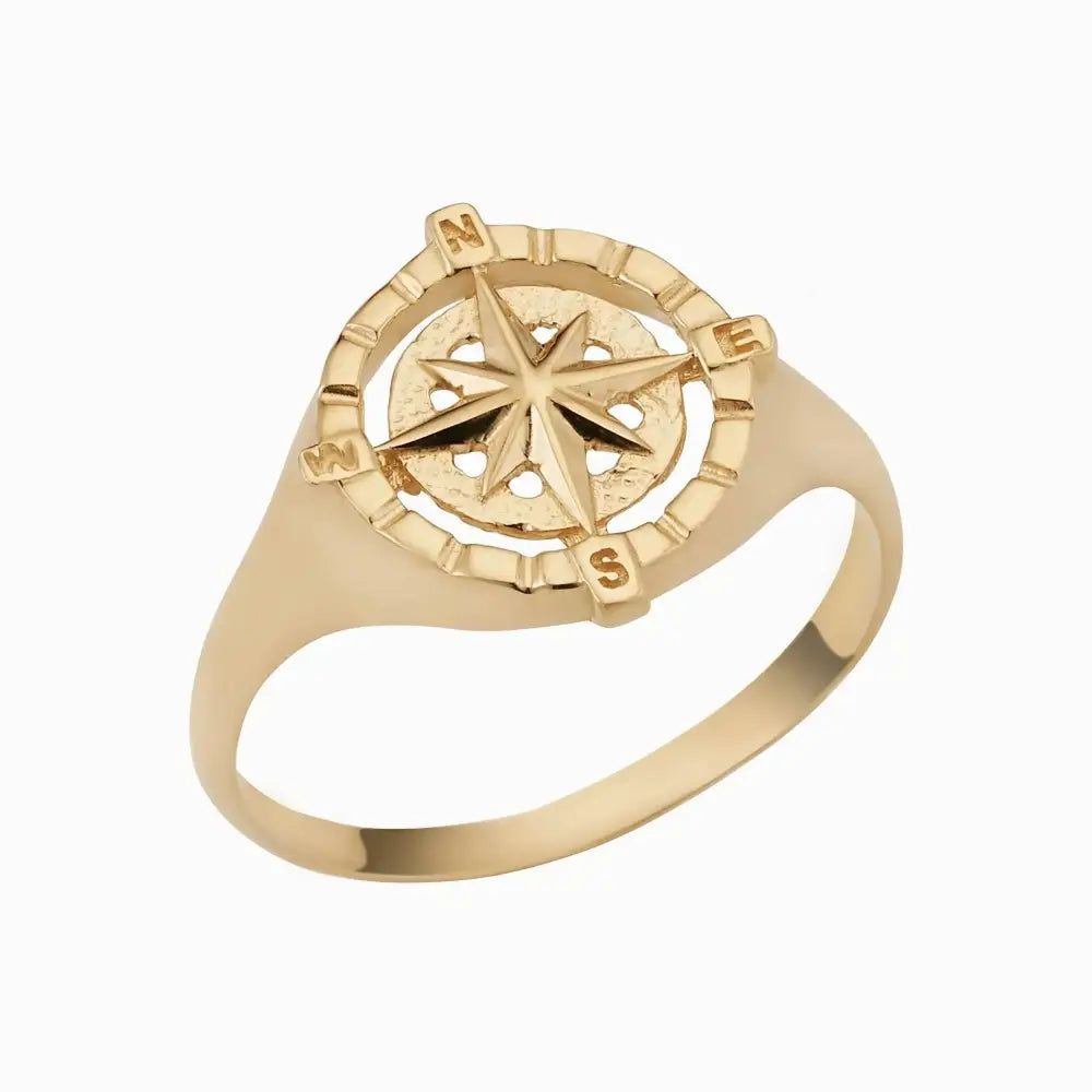 Beautiful Compass Rose Ring - Navigate Life with Style!.