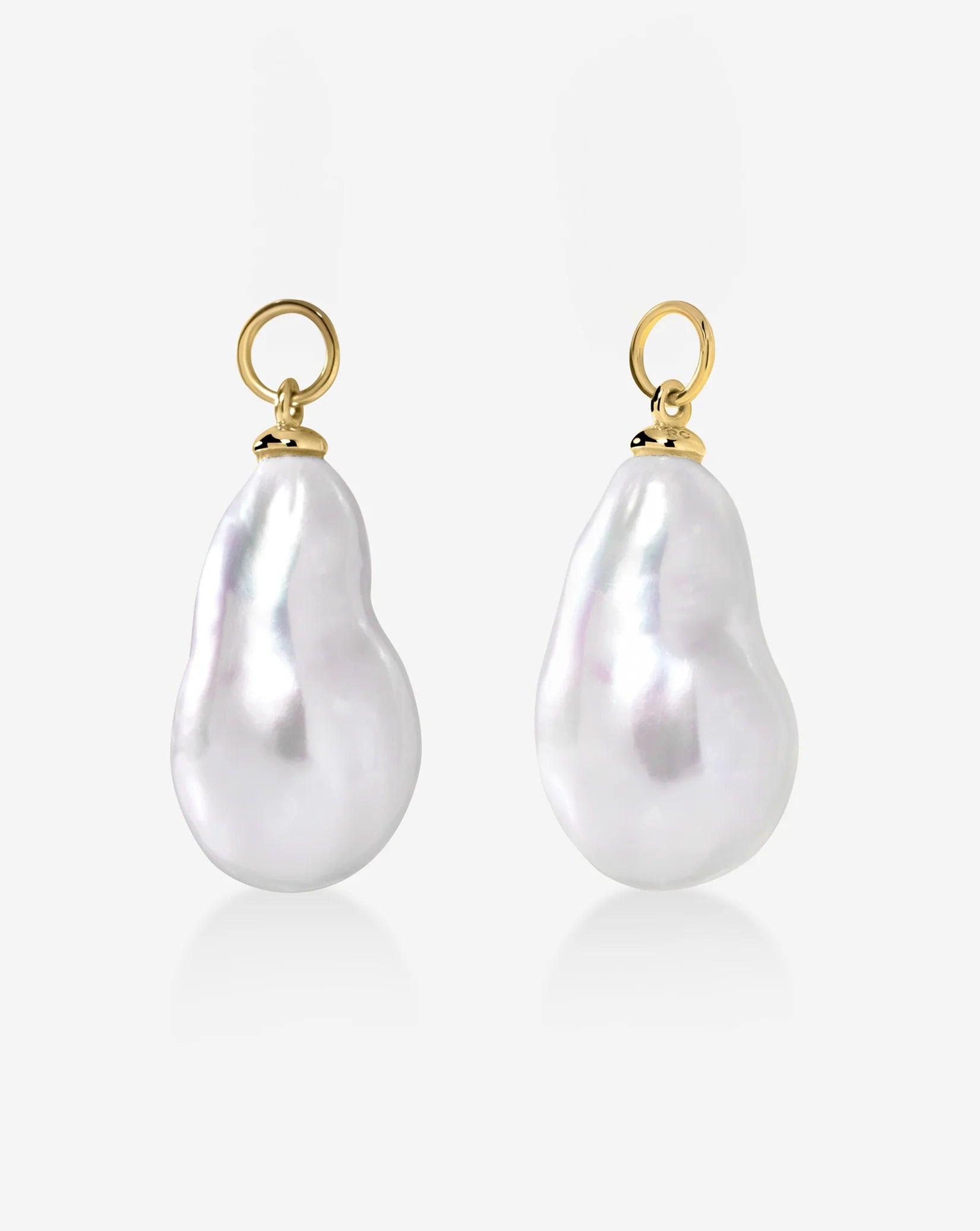 Stunning Pearl Huggie Charm Earrings - Elevate Your Style!.