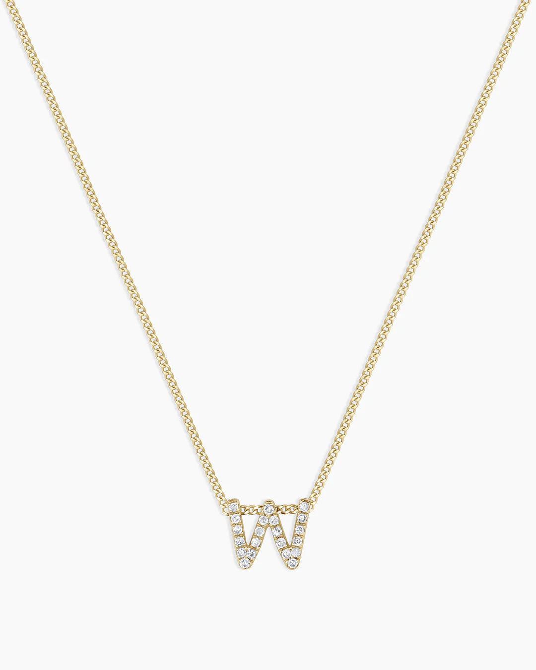 14K Diamond Alphabet Necklace