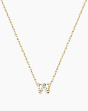 14K Diamond Alphabet Necklace