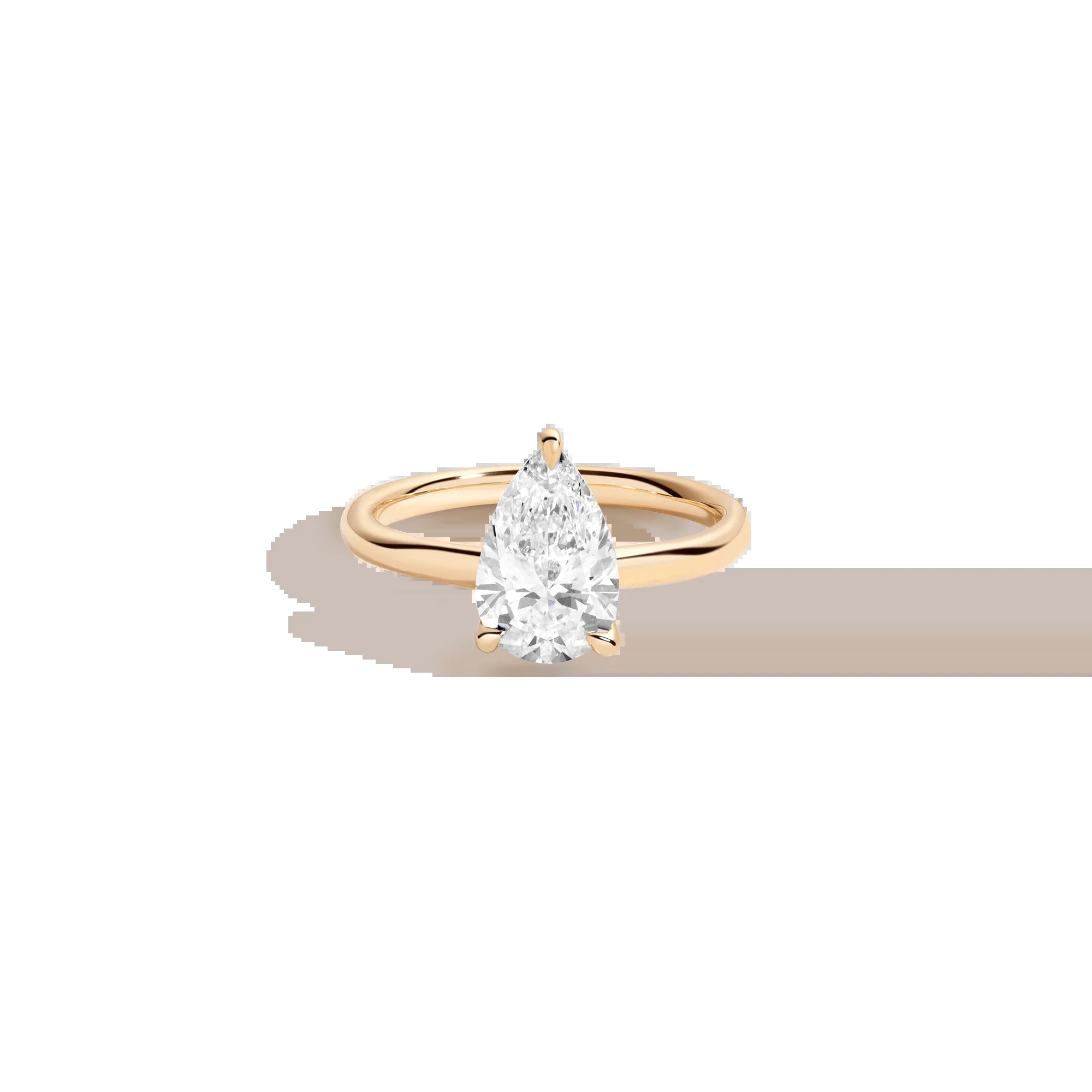 2Ct Pear Lab Grown Diamond Solitaire Ring NikNenz™ Premium Gold & Diamonds