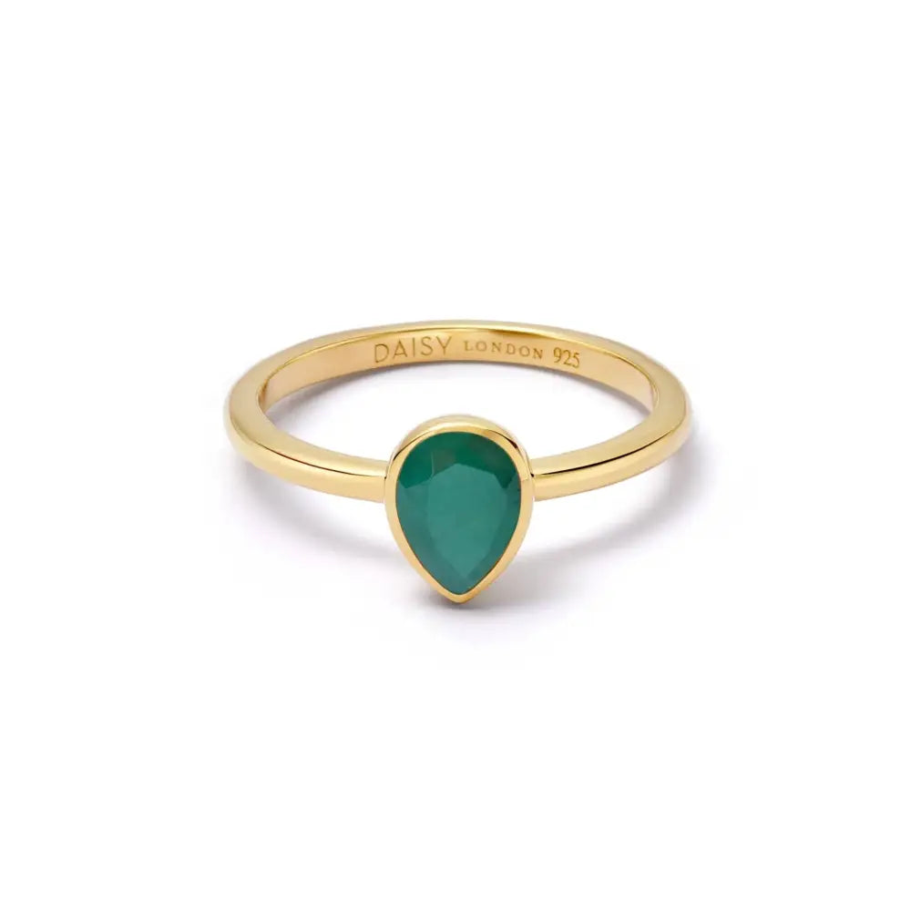Birthstone Ring 18Ct Gold Plate