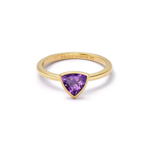 Birthstone Ring 18Ct Gold Plate