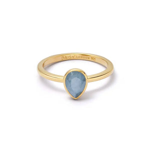 Birthstone Ring 18Ct Gold Plate