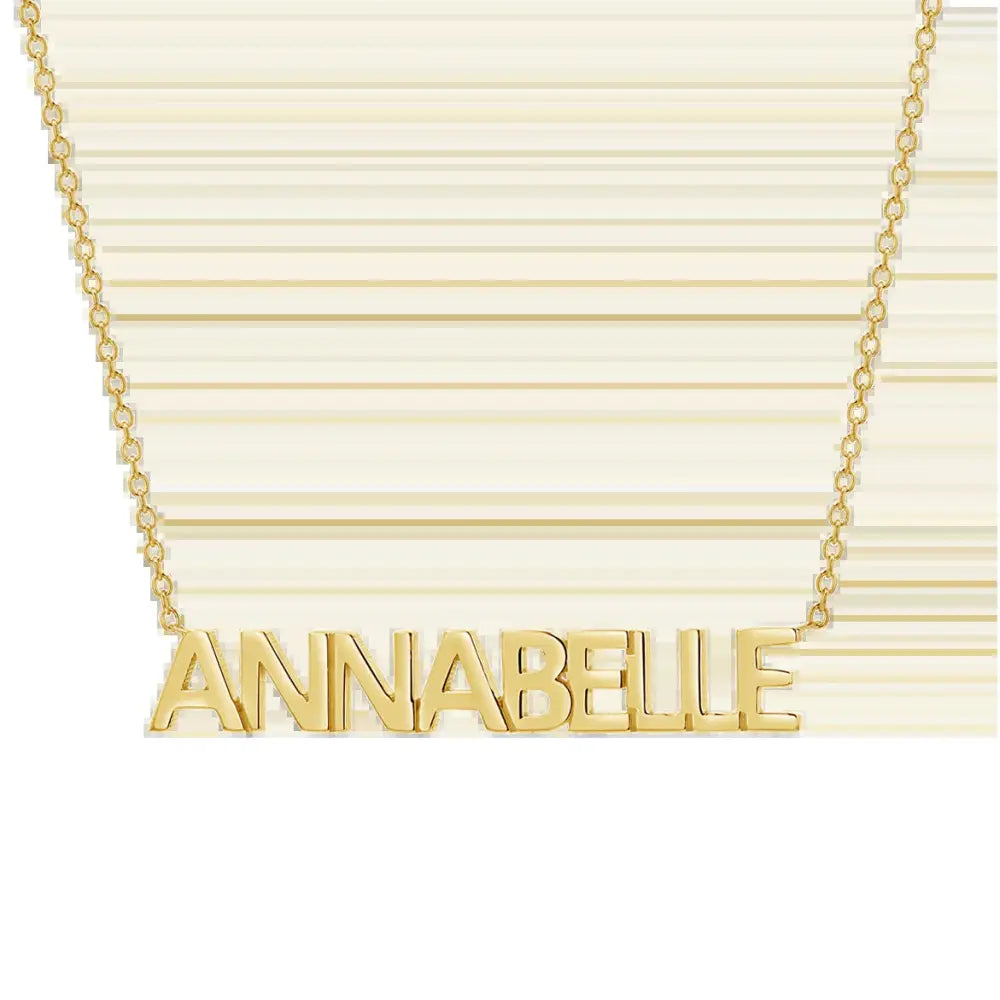 Block Letter Name Necklace