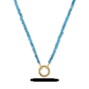 Blue Apatite Connector Necklace