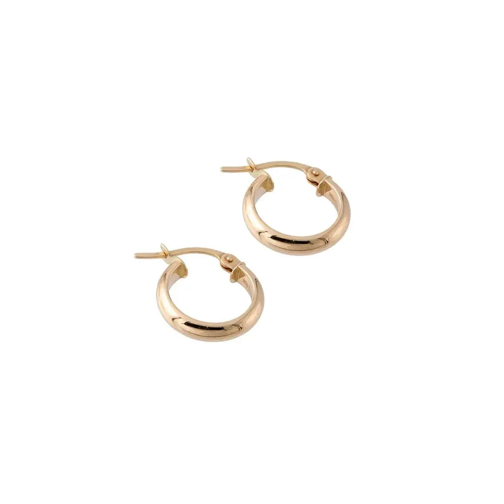 Bold 14K Solid Gold Hoop Earrings - Classic 3.10mm Thick Design.