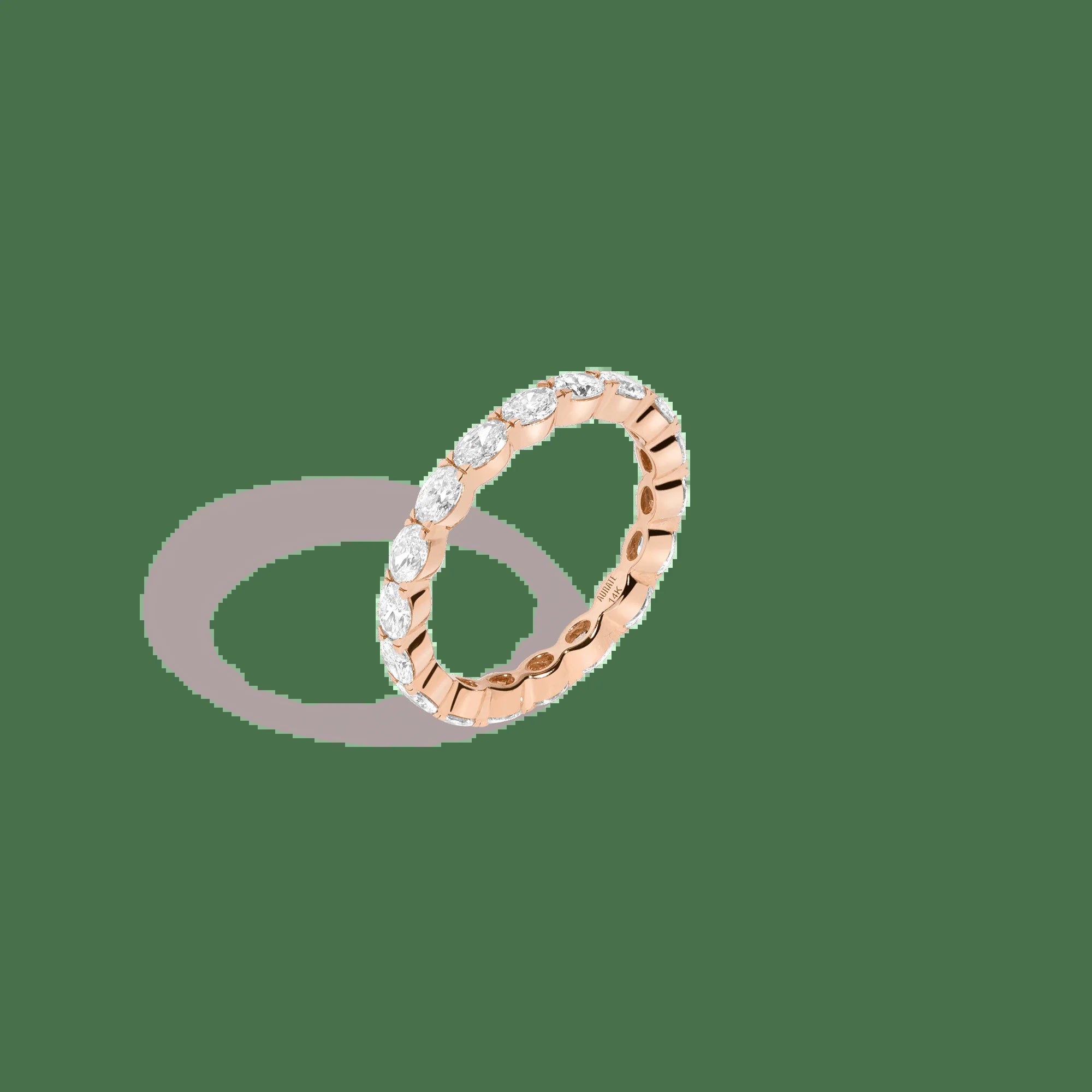 Horizontal Oval Lab Grown Diamond Eternity Ring NikNenz™ Premium Gold & Diamonds