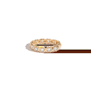 Lab Grown White Sapphire X Estate Eternity Ring NikNenz™ Premium Gold & Diamonds