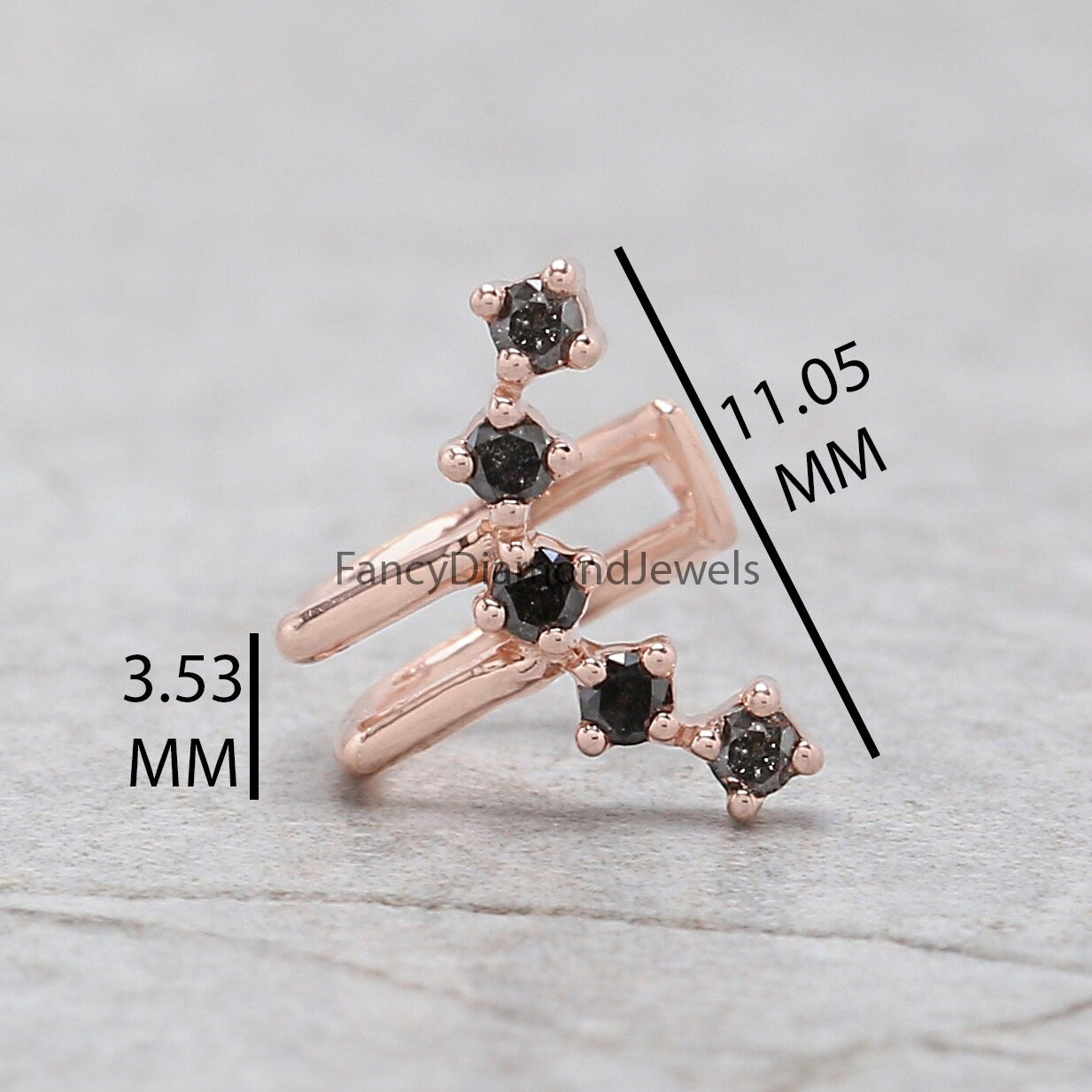 Ear Cuff Earrings, Ear Wraps, Earring Cuffs, Natural Diamond Ear Cuff, No Piercing Ear Cuff, 14K Gold Diamond Ear Cuff, Gold Ear Wrap KD1070