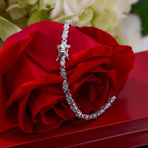 Sterling Silver Infinity X-Link Tennis Bracelet