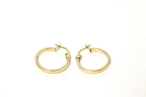 Elegant 14K Solid Gold Minimalist Lightweight Hoop Earrings – Perfect Gift for Her.