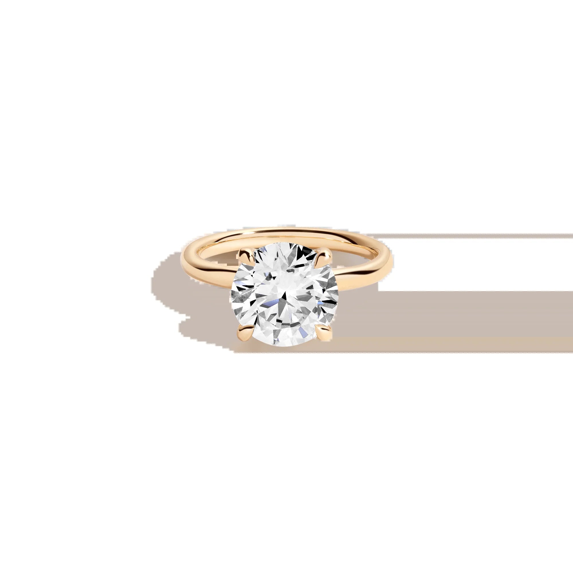 4Ct round Lab Grown Diamond Solitaire Ring NikNenz™ Premium Gold & Diamonds
