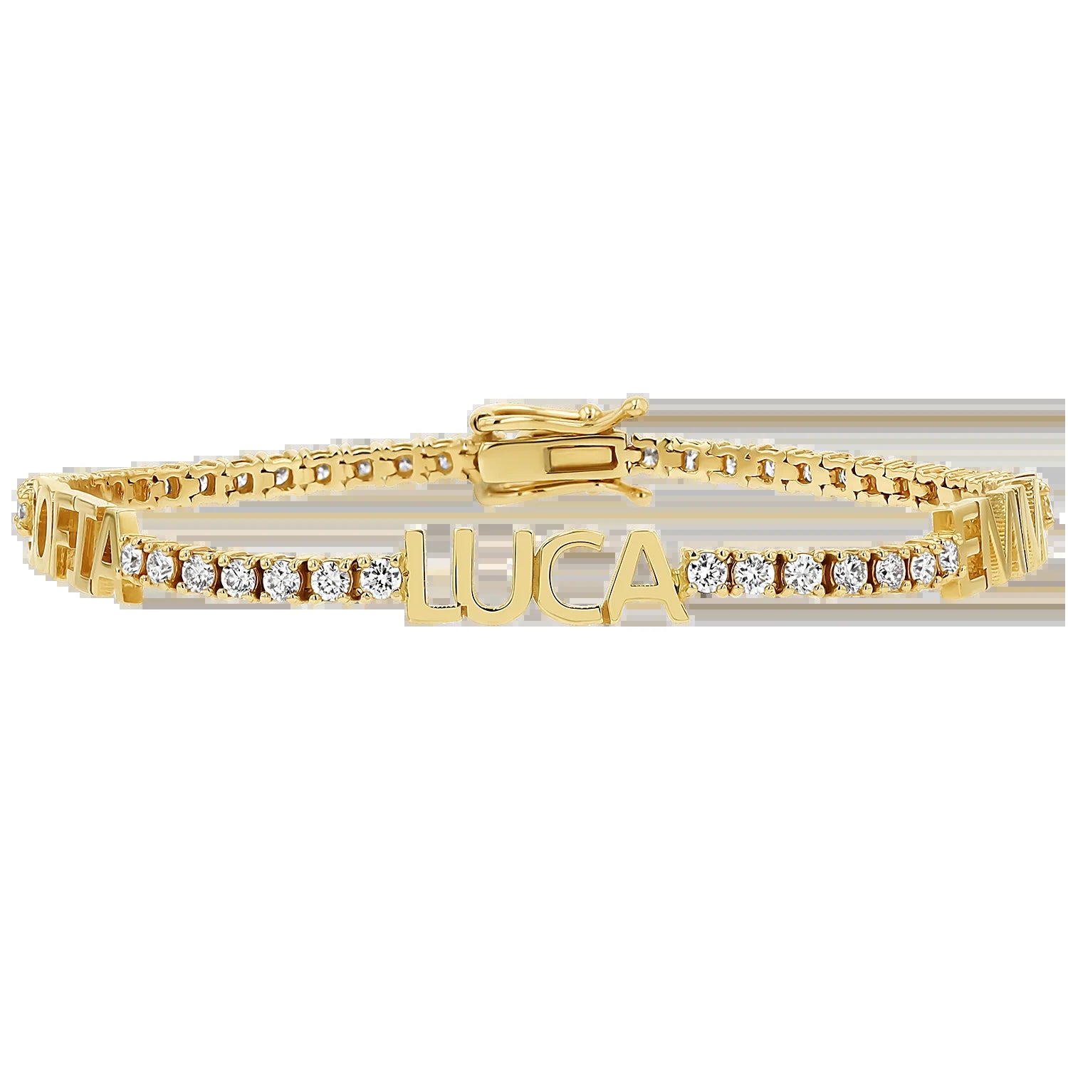 Custom Diamond Name Tennis Bracelet