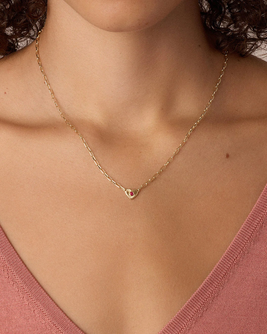 Birthstone Heart Necklace NikNenz™ Premium Gold & Diamonds