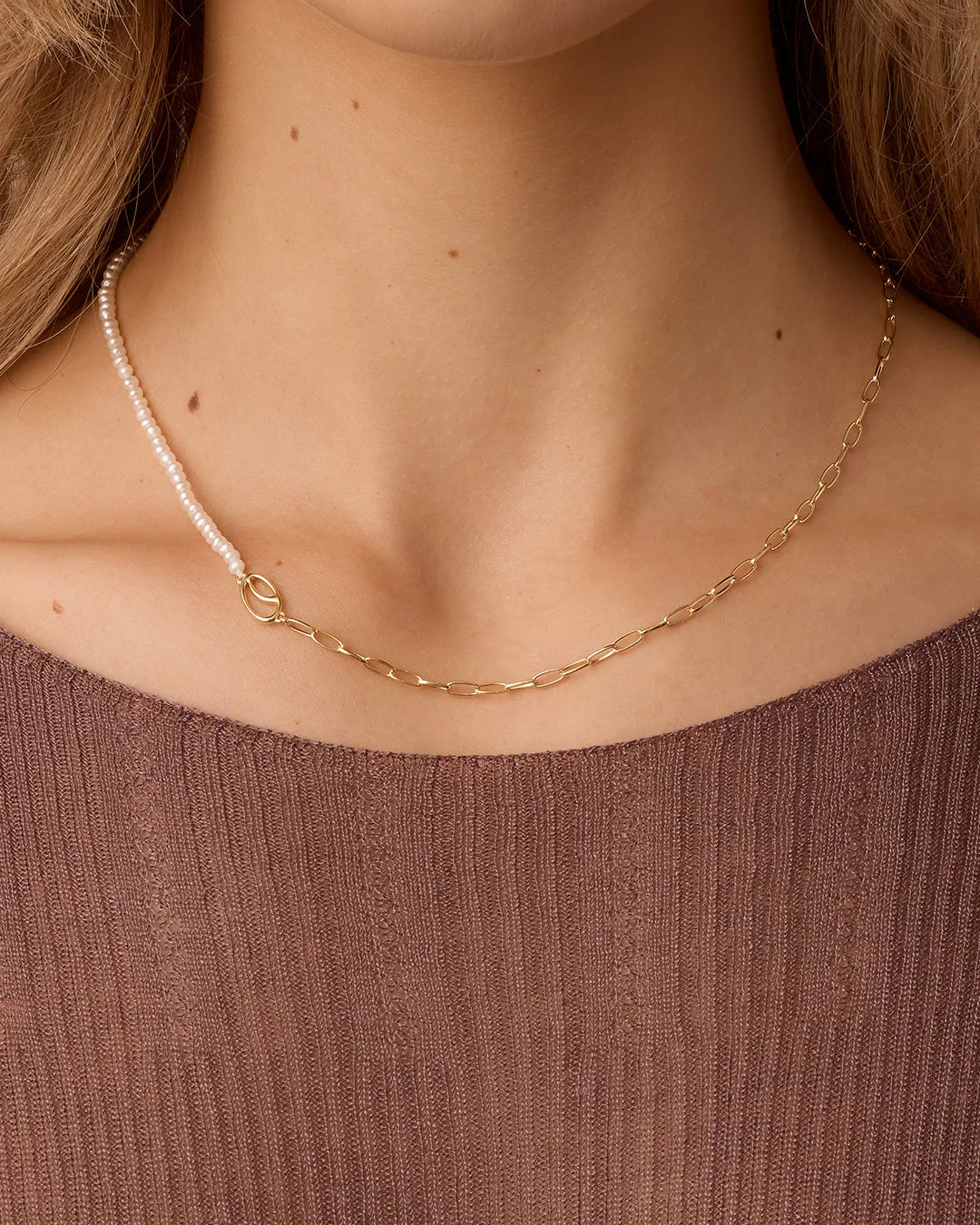 Lou Pearl Alphabet Necklace NikNenz™ Premium Gold & Diamonds