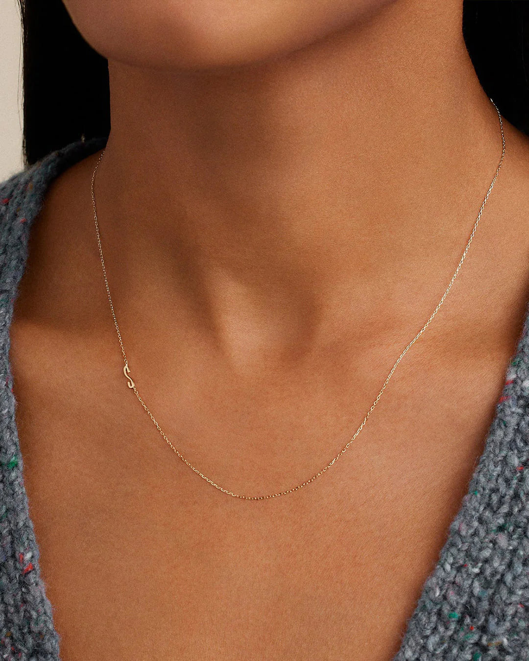 14K Gold Alphabet Necklace NikNenz™ Premium Gold & Diamonds