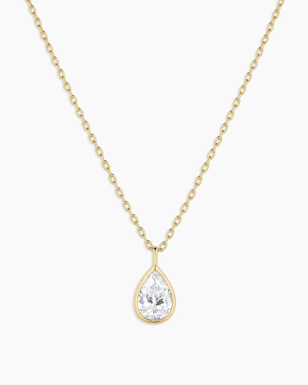 Classic Diamond Pear Necklace NikNenz™ Premium Gold & Diamonds