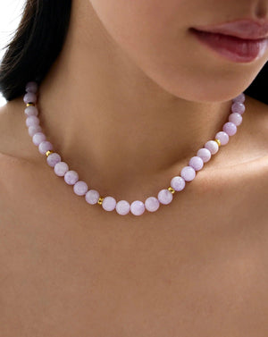 Enchanting Lavender Mist Necklace - Elegance in Every Bloom.