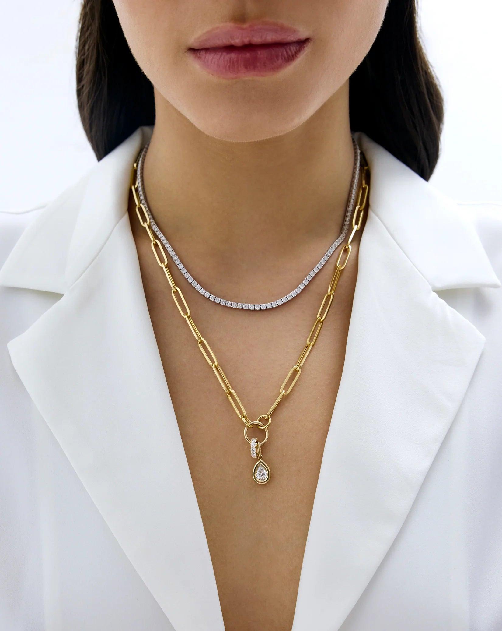 Stunning Long Clique Chain Necklace for Effortless Elegance.
