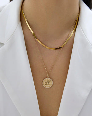 Stunning Herringbone Chain Necklace for Effortless Elegance.